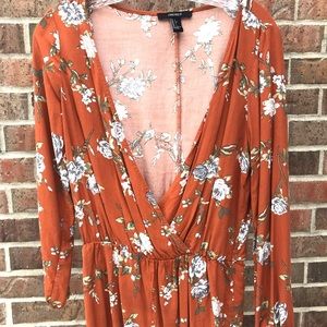Forever 21 Floral Romper Size L